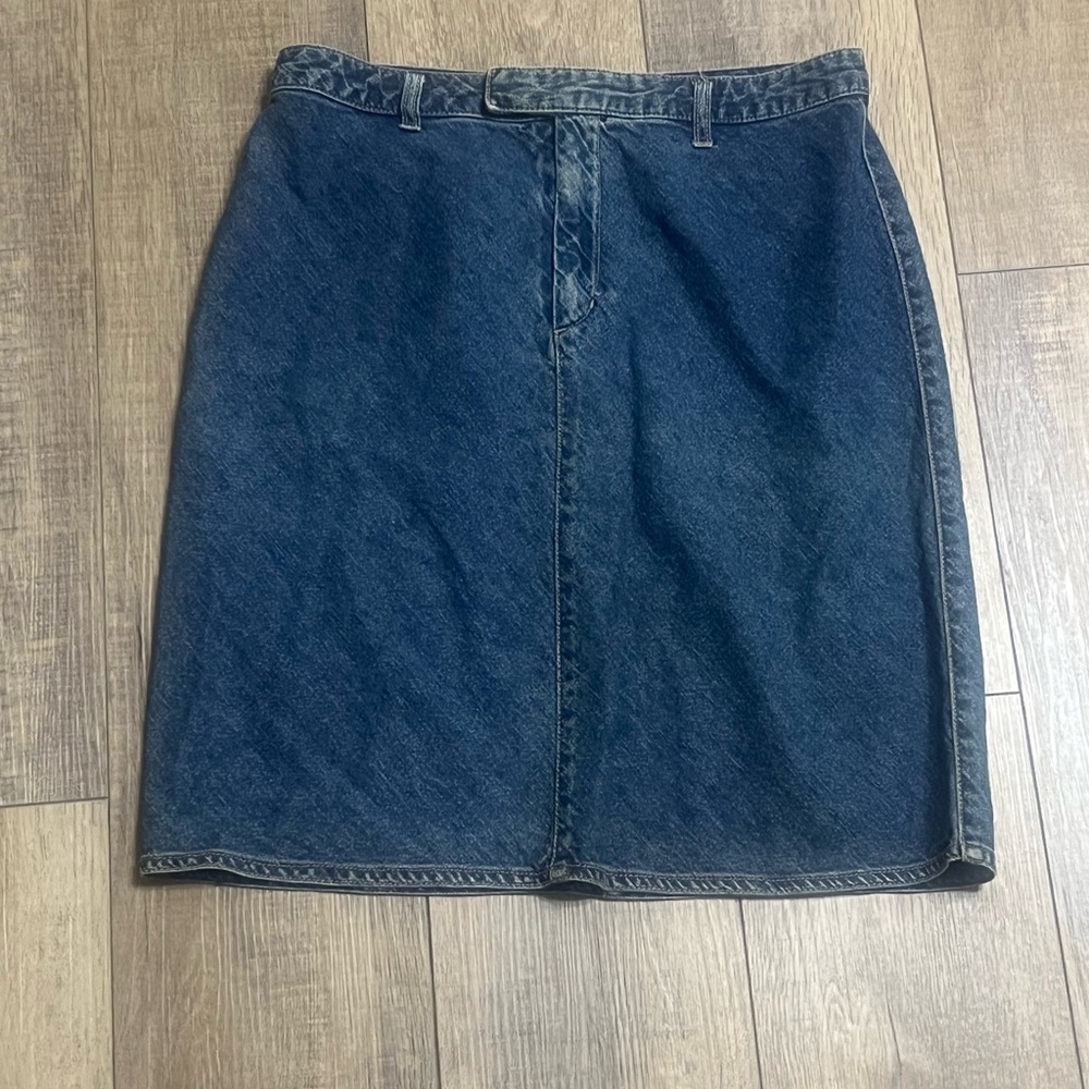 American Eagle Womens Denim Skirt Size 8 Pencil A Line Blue Jeans Vintage